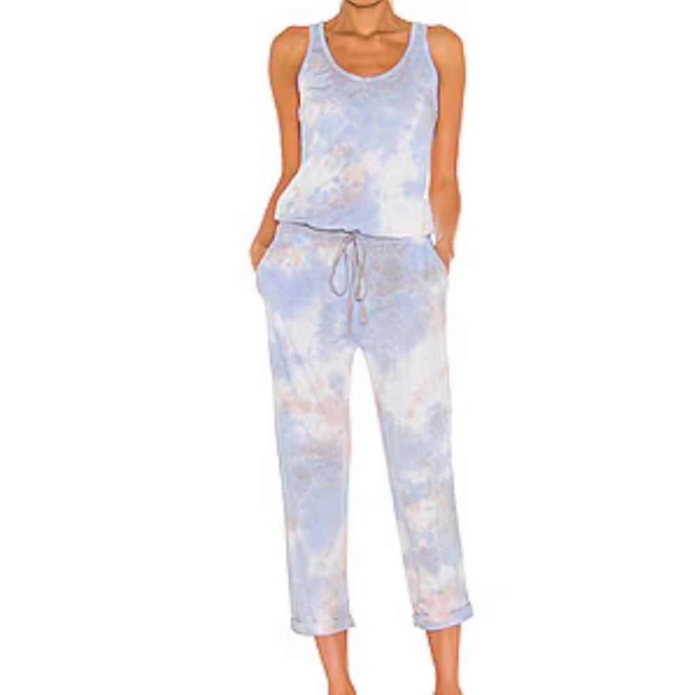 Michael Stars x REVOLVE Tie Dye Jumpsuit in Blue & Mocha